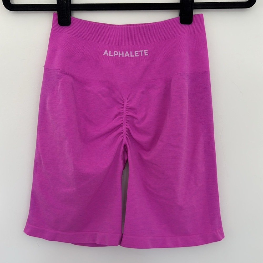 Alphalete Vibrant Purple Biker Shorts - Size XS/S - Picture 3 of 3